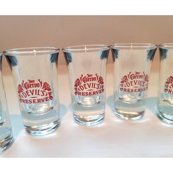 Jose Cuervos Shot Glasses Tequila Devil's Reserve Barware - Set of 6 - Picture 9 of 9